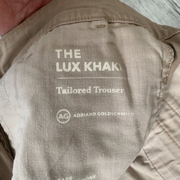 AG Adriano Goldschmied The Luxe Khaki Tailored Trouser Chino Pants - Picture 7 of 16